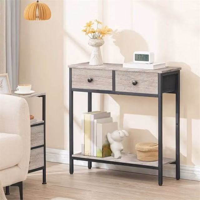 FORGEVIO Industrial Grey Display Table, W/D/H: 75 x 24 x 75 cm – 1