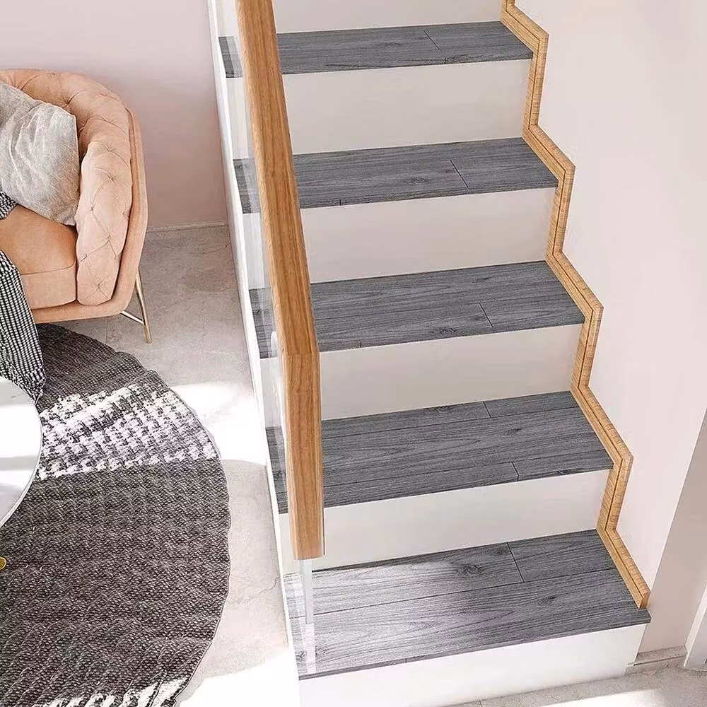 EONLION Self Adhesive Wood Effect Vinyl Flooring Plank in Grey, W: 100 cm, L: 200 cm – 3