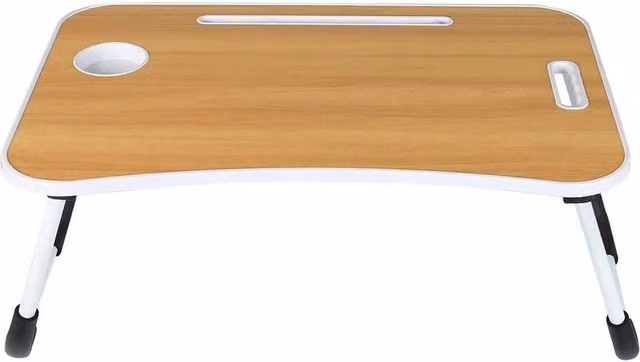 SPETLEK Folding Laptop Table Stand Bed Tray in Brown – 1
