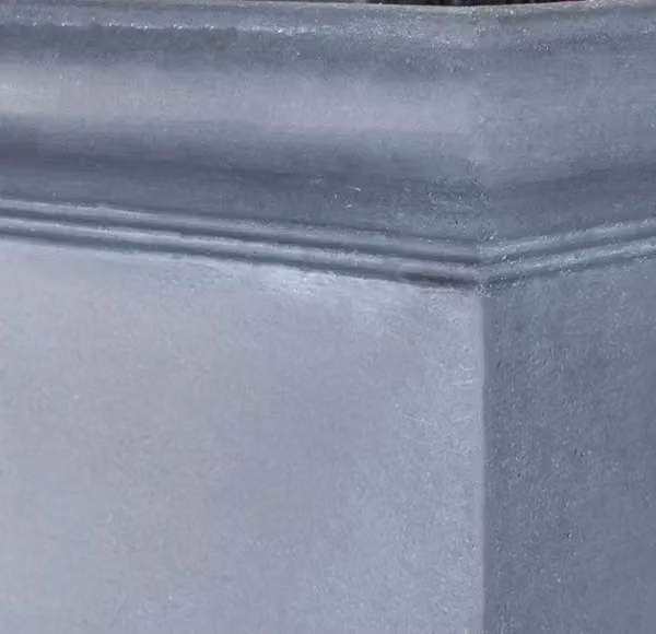 Primrose Blenheim Lead Effect Fibrecotta Cube Planter, Grey, Height: 47 cm – 3