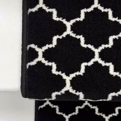runrug Avanti Stair Runner Carpet in Black, W: 60 cm, L: 510 cm – 3