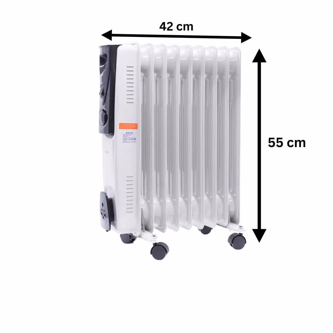 Marco Paul 9 Fin Oil Filled Electric Radiator Mini Indoor Heater in White – 2