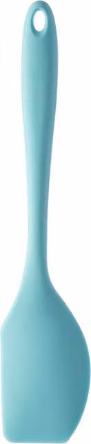 Orsina Silicone Spatula in Green and Turquoise with Non-Scratch Surface and Hanging Loop