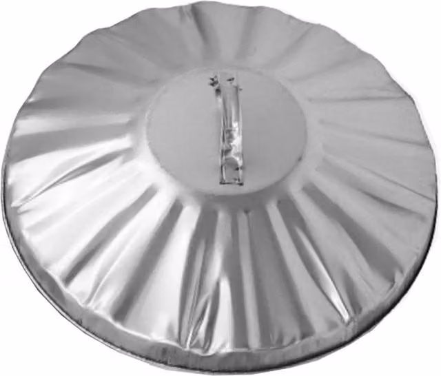 SPETLEK Galvanised Metal Dustbin Lid in Silver – 1