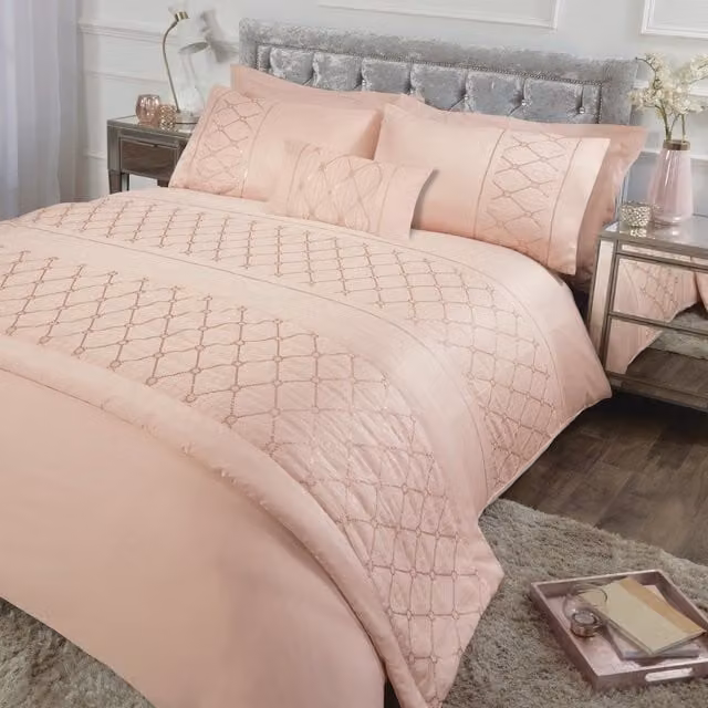 Rapport Home Monaco Boudoir Rectangular Cushion in Blush Pink, W/D/H: 50 x 50 x 30 cm