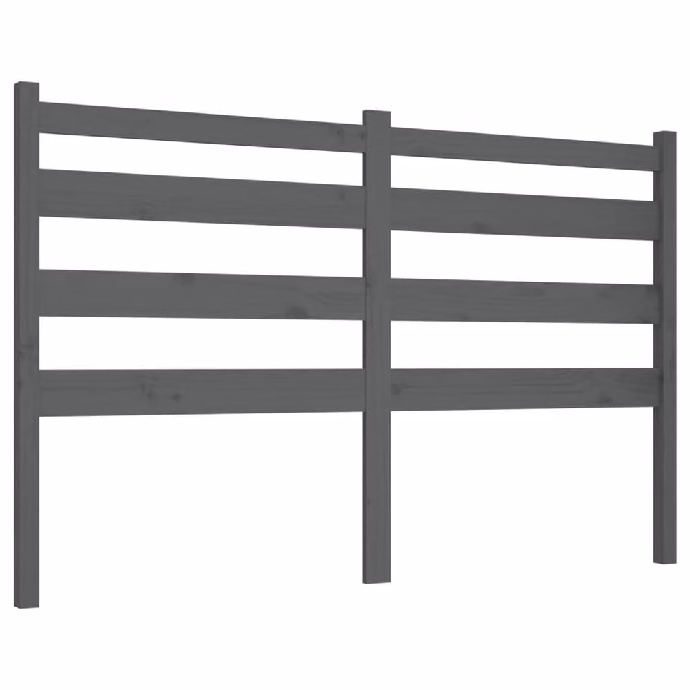 Berkfield Home Beautiful Bed Headboard in Grey Solid Pine Wood, W: 166 cm, D: 4 cm, H: 100 cm – 2