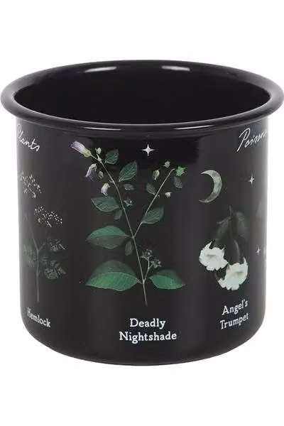 KDMD Poisonous Plants Enamel Mug in Black, 500 ml – 3
