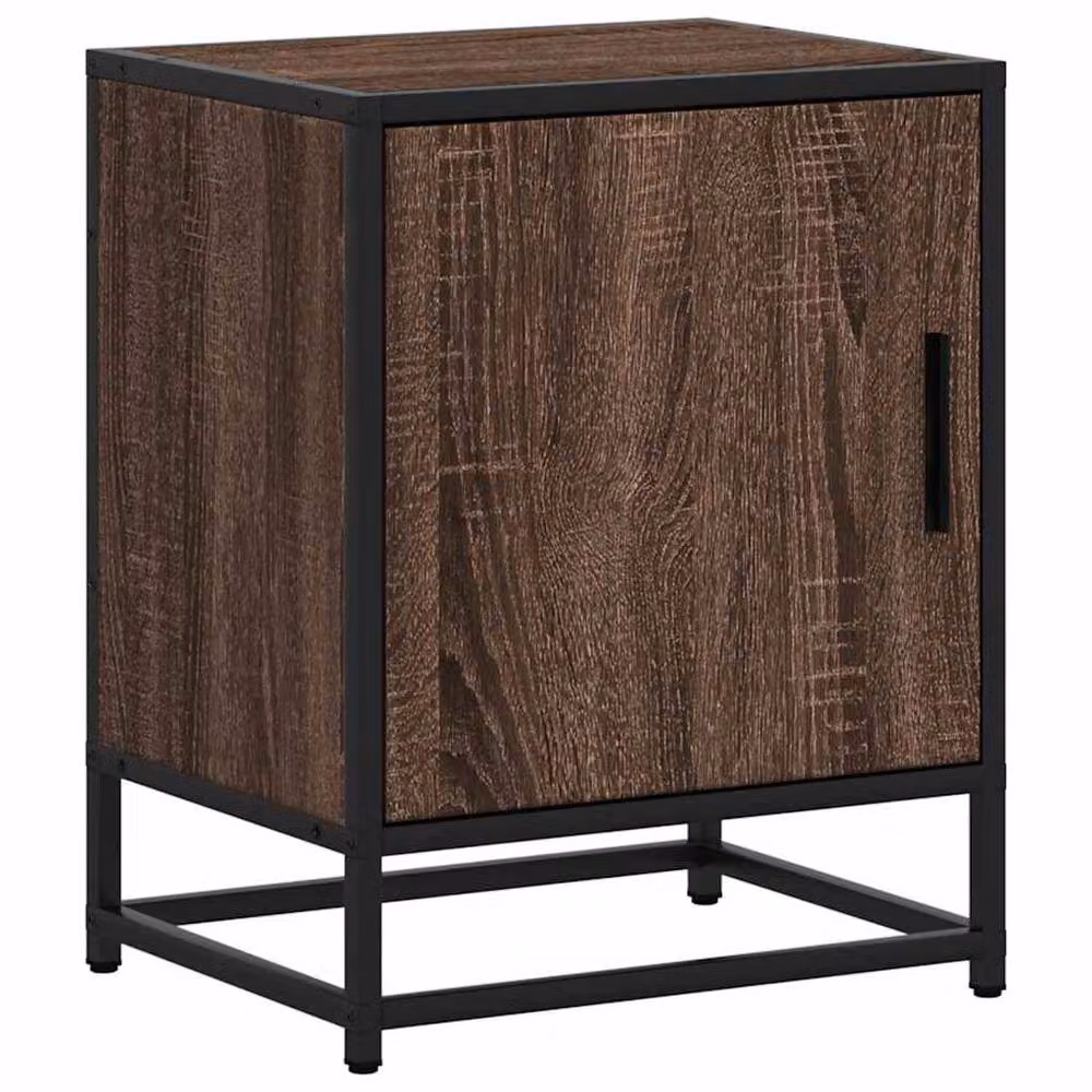 Berkfield Home Elegant Bedside Cabinet in Brown Oak, W/D/H: 40 x 31 x 50 cm – 3