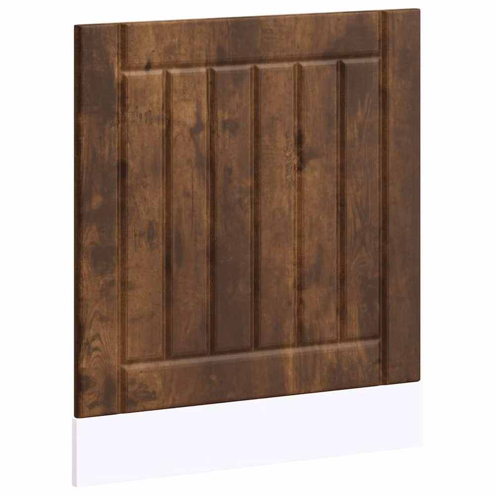 Berkfield Home Lucca Dishwasher Panel in Smoked Oak Brown Engineered Wood W/H: 67.0 x 60.0 cm – 2