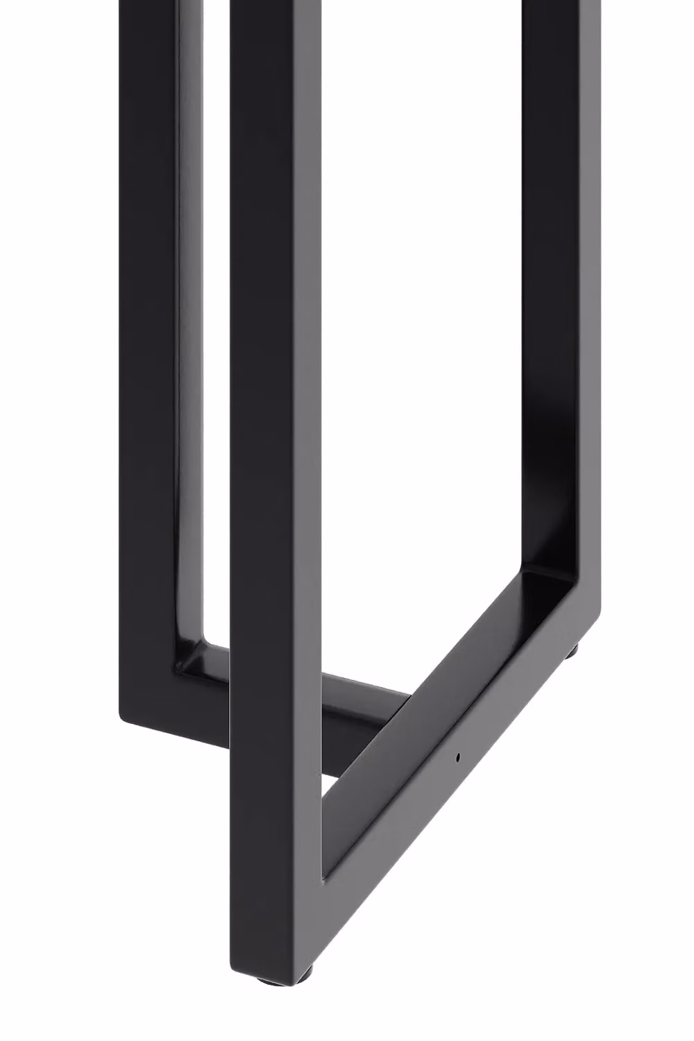 Living and Home 2-Piece Black Matt T-Shaped Anti-Slip Metal Table Legs for Dining Tables, Desks and Workbenches, H: 71 cm, W: 50 cm – 4