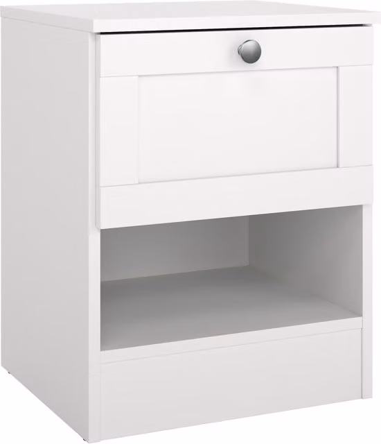 Furniture To Go Brande Nightstand with 1 Drawer in White – 1