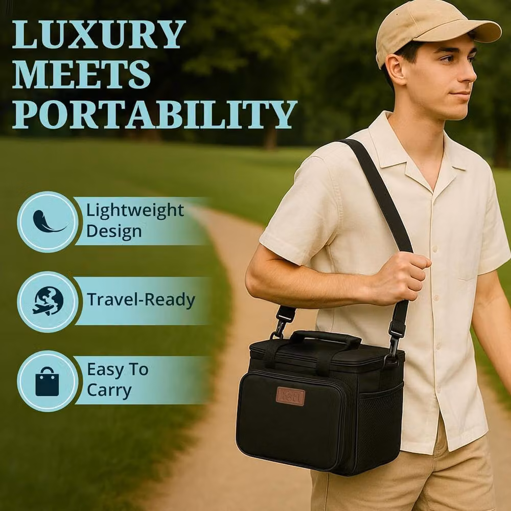 Kingsley & Harper 15L Insulated Leakproof Cool Bag in Black – 8