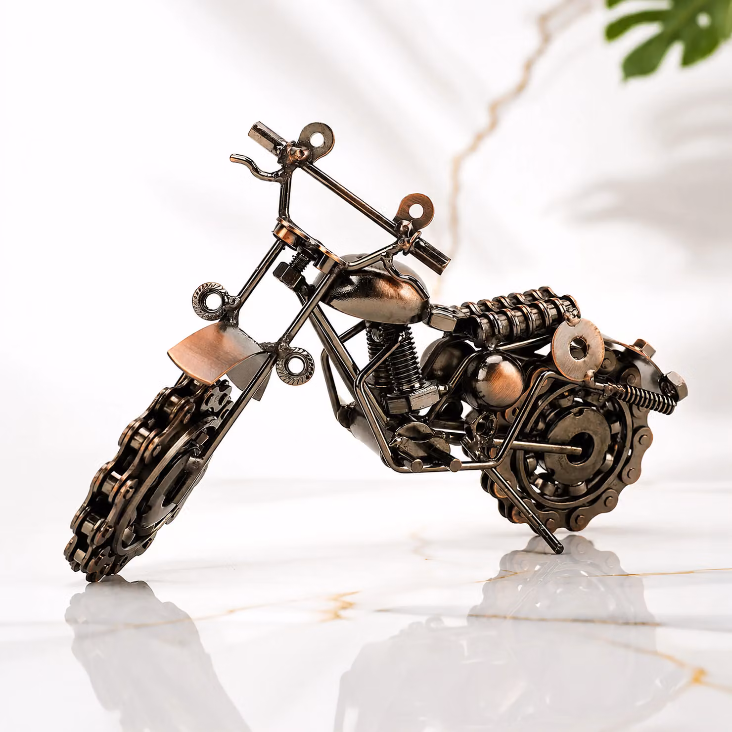 Marco Paul Vintage Metal Motorbike Sculpture Ornament in Bronze – 2