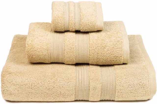 Torres Novas Green Striped Cotton Terry Towel Set
