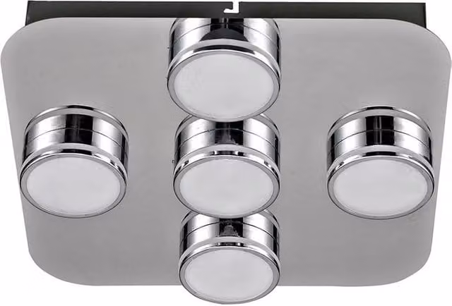 Netlighting Marcel Modern 5 Light Cluster Ceiling Light with LED 3000K Warm White in Silver