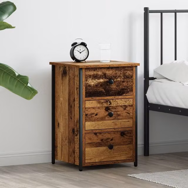 Berkfield Home Old Wood Rustic Medium Table in Brown – 1