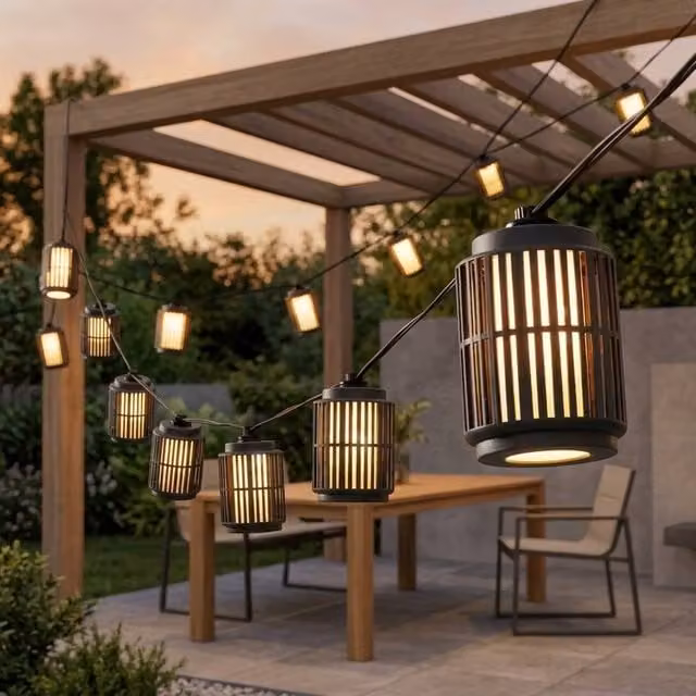 Garden Greatness Urbane Connectable LED Lantern String Lights in Warm White