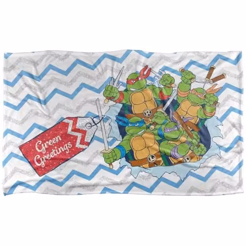 LOGOVISION TMNT Package Burst Super Soft Silky Feel Fleece Blanket, Multicolour