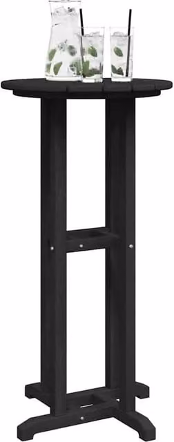 Berkfield Home Modern Bar Table in Black, W/D/H: 55 x 55 x 107 cm