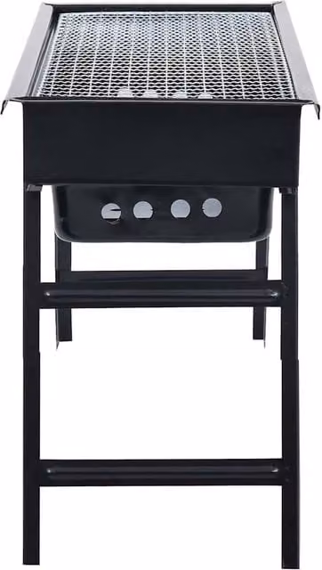 Berkfield Home Portable Steel Tabletop Charcoal Camping BBQ Grill in Black, W: 60 cm, D: 22.5 cm, H: 33 cm – 1