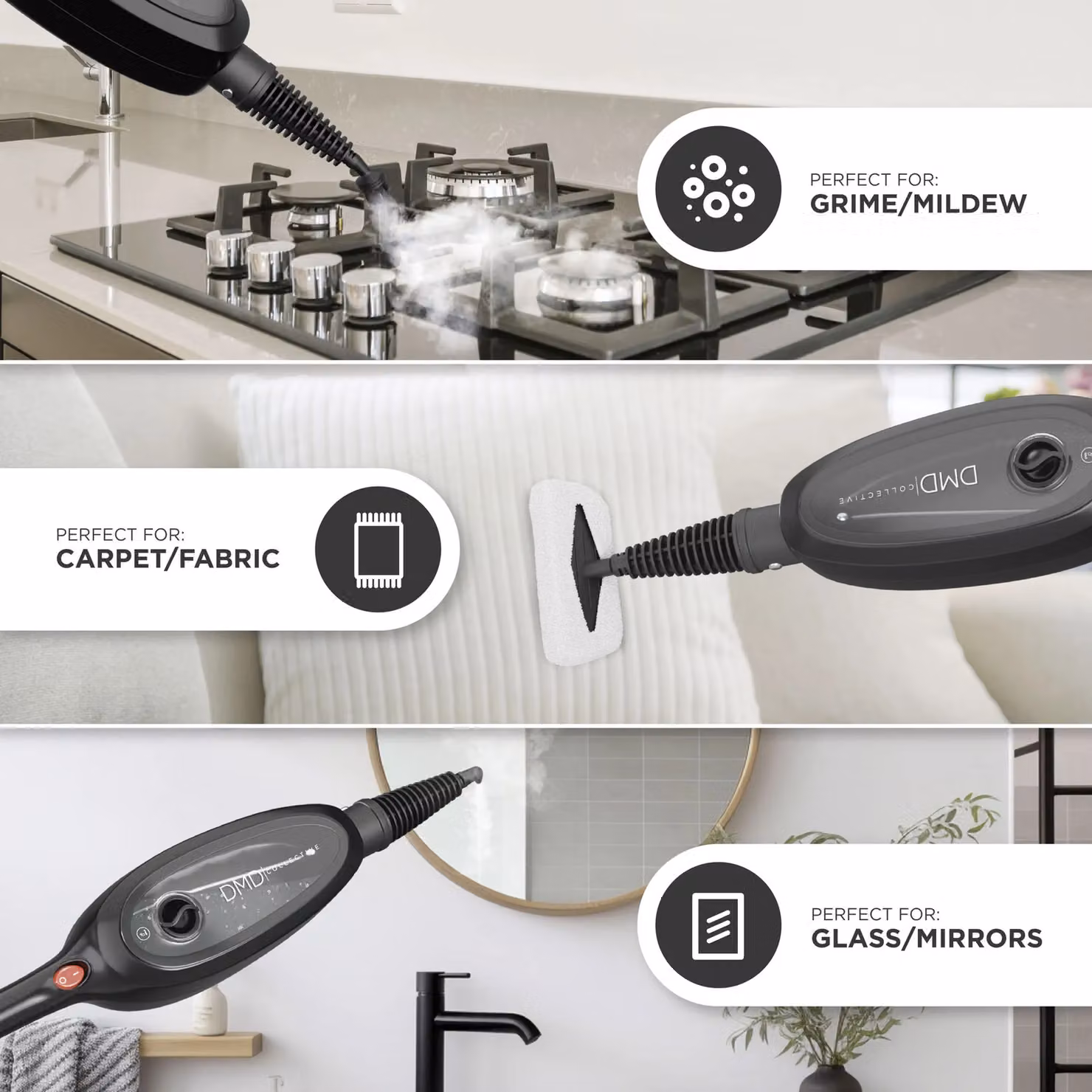 DMD Collective 10-in-1 Multifunction Upright Steam Mop in Black – 5