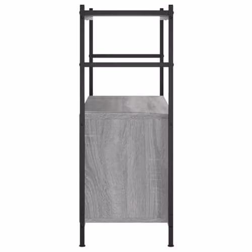 vidaXL Industrial Bookshelf in Grey Sonoma, W/D/H: 80 x 30 x 78.5 cm, Made of Engineered Wood and Metal – 3