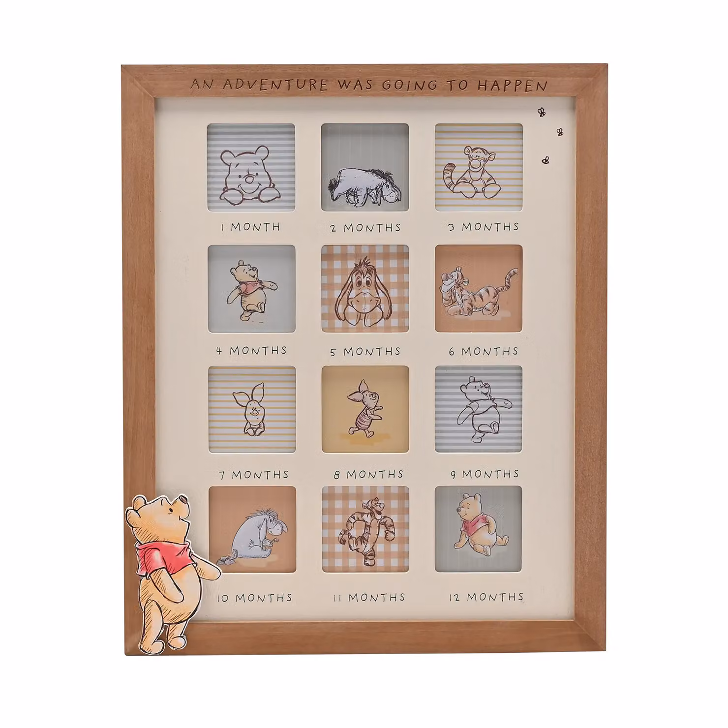 Disney Winnie The Pooh First Year Photo Frame in Brown and Multicolour Wood – 3