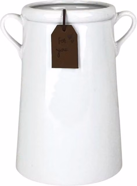 Four Candle White For You Ceramic Tabletop Vase H: 18.0 cm, W: 16.0 cm, D: 12.0 cm