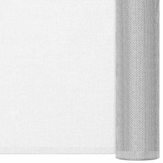 Berkfield Home Aluminium Mesh Screen, Silver, W: 80 cm, L: 500 cm