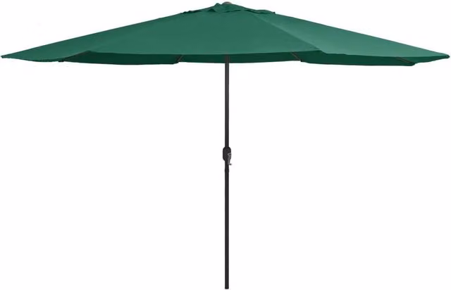 Berkfield Home Outdoor Parasol with Metal Pole and Green Polyester Canopy, 400 cm – 1
