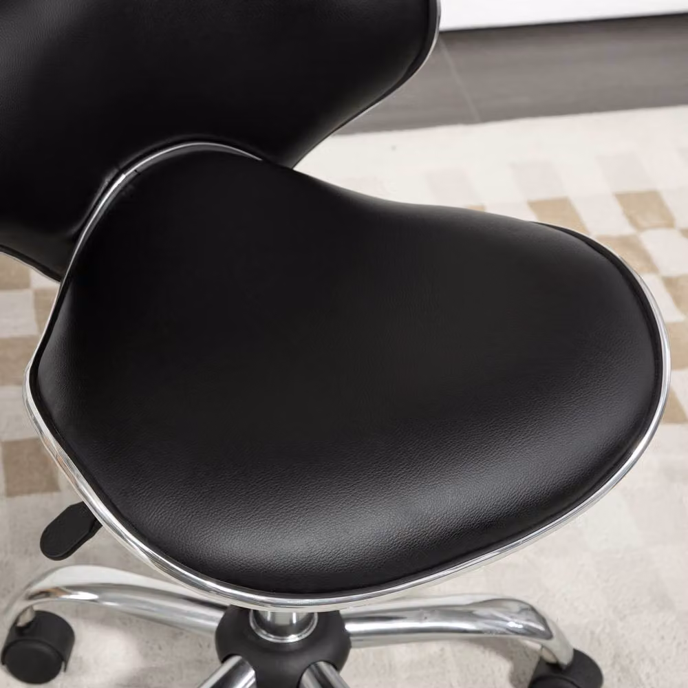 STILVORA Adjustable Height Salon Stool in Black – 7