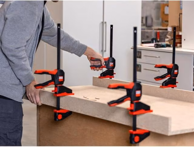 Bessey Ez360 One-handed 360 Clamp, Red and Multicolour