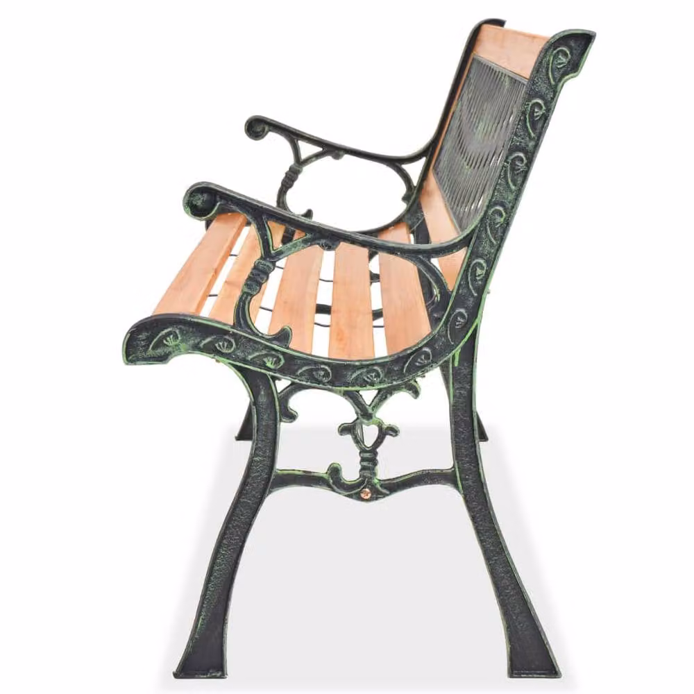 Berkfield Home Brown Wood Garden Bench, Width: 122 cm – 2