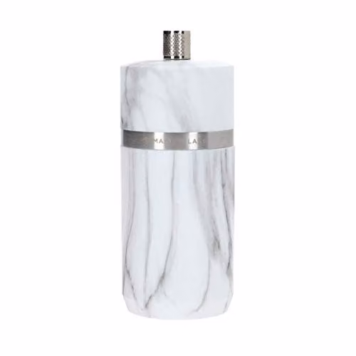 MasterClass Salt or Pepper Grinder in White and Multicolour Marble Effect, Height: 12 cm – 1