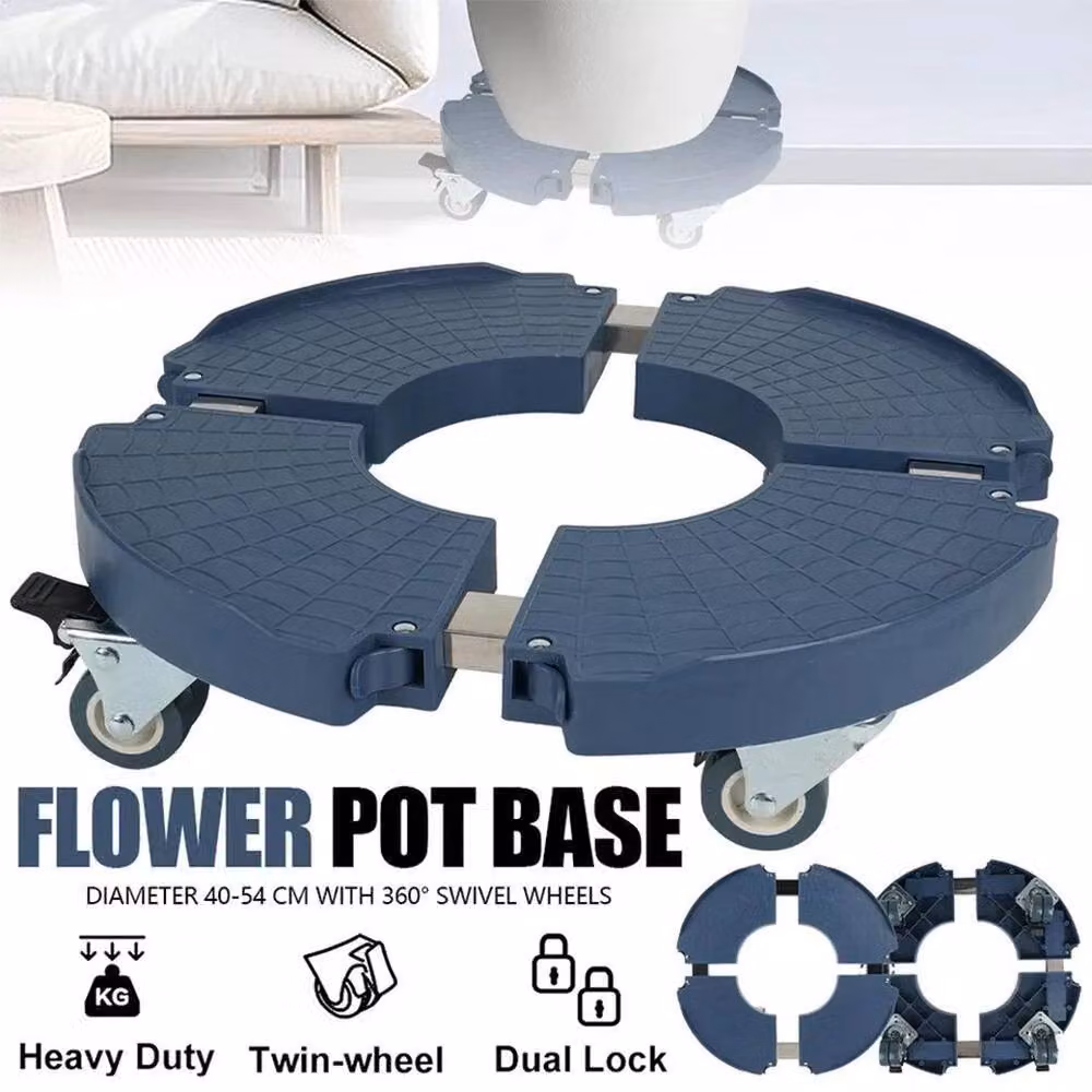 SPETLEK Heavy Duty Plant Pot Trolley Mover Stand on Wheels in Blue – 5