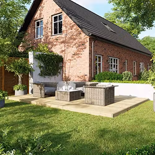 Powersheds Premium Wooden Decking Kit in Beige