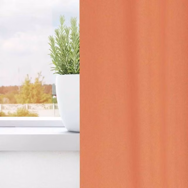 Berkfield Home Bright Opaque Polyester Curtains, 2 Pack, Terracotta, W: 140 cm, H: 175 cm