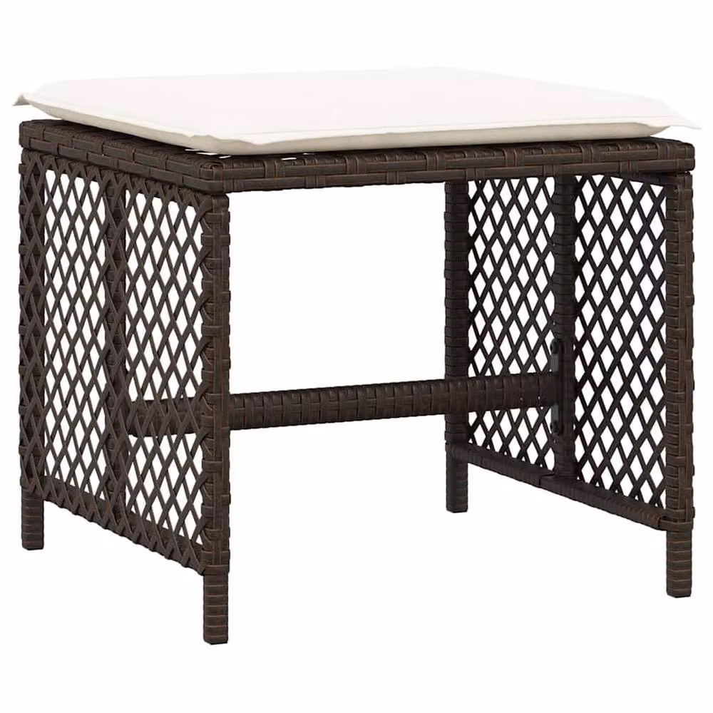 Berkfield Home 17 Piece Brown Poly Rattan Garden Dining Set with Cushions and Glass Tabletop – 3