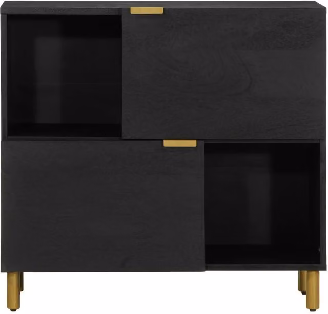Berkfield Home Modern Black Sideboard W/D/H: 80 x 33 x 75 cm – 1