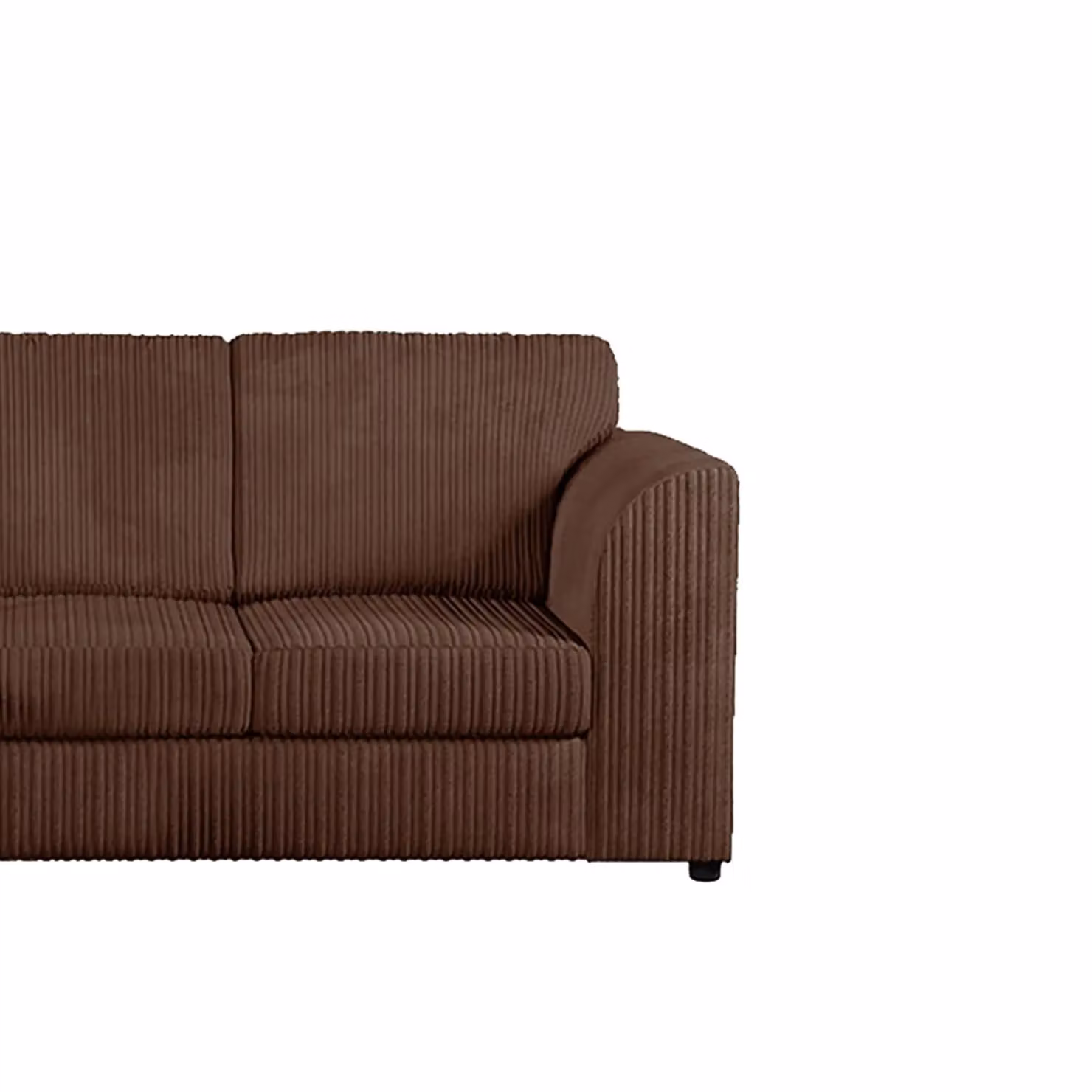 Luxor Living 4 Seater Jumbo Cord Fabric Sofa in Chocolate Brown – 2