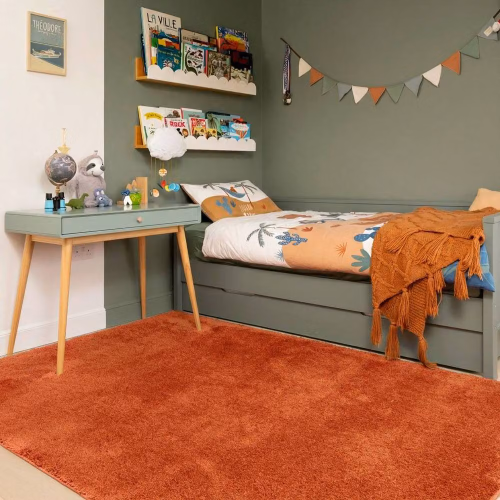 Kukoon Terracotta Washable Machine Woven Premium Shag Rug, W: 200 cm, D: 290 cm – 2