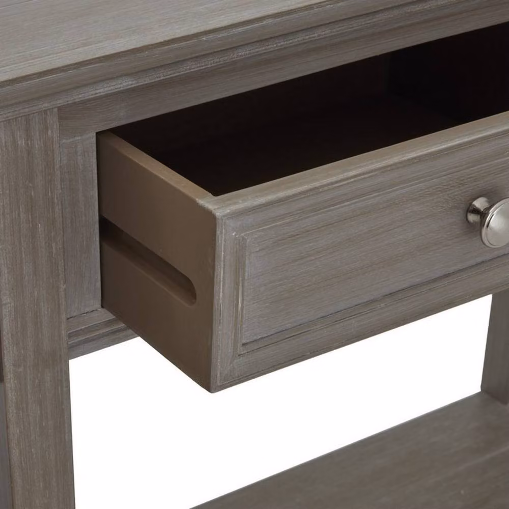 Lemon Pavilion Furniture and Decor The Serene Collection Four Drawer Console Table in Grey, W: 160 cm, D: 40 cm, H: 86 cm – 2