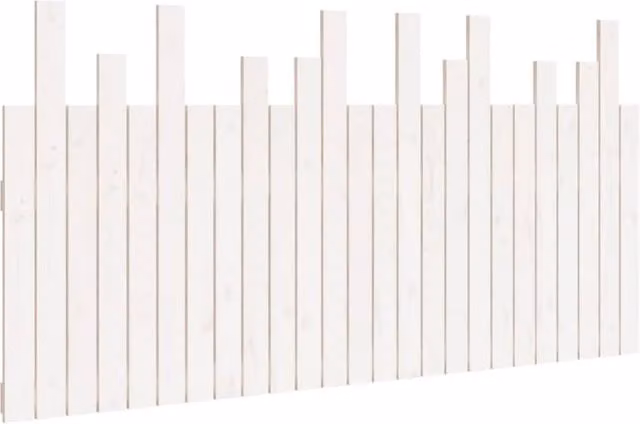 Berkfield Home White Solid Wood Pine Wall Mounted Headboard W: 159.5 cm, D: 3 cm, H: 80 cm – 1