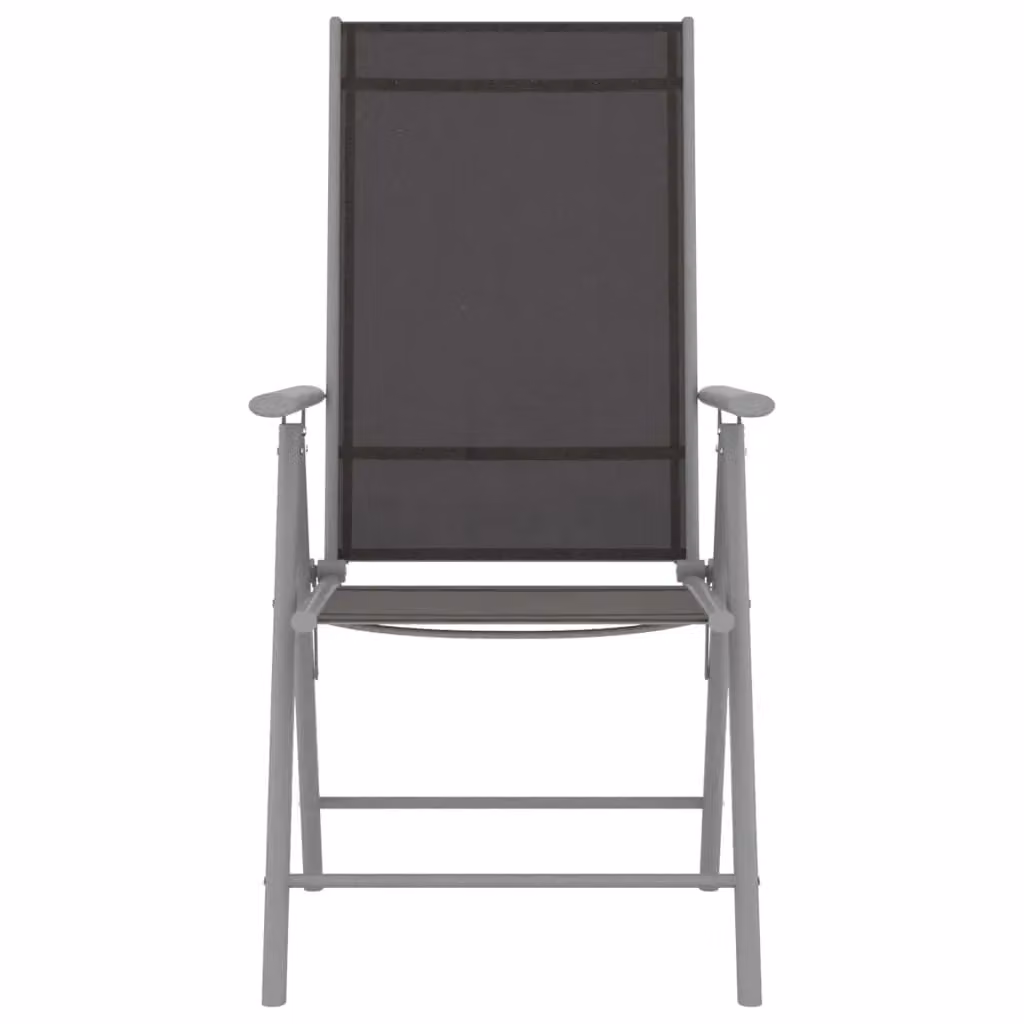 Berkfield Home 7 Piece Aluminium Garden Dining Set in Silver and Black – 2