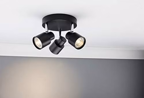 Netlighting Triple GU10 LED Spotlight in Black, Adjustable and Dimmable, IP20 Surface Mounted – 2