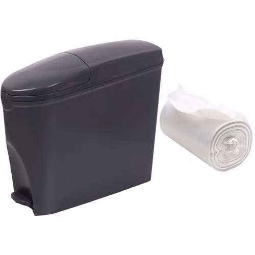 ProKleen Grey Pedal Operated Sanitary Bin 20L with 50 Bin Liners