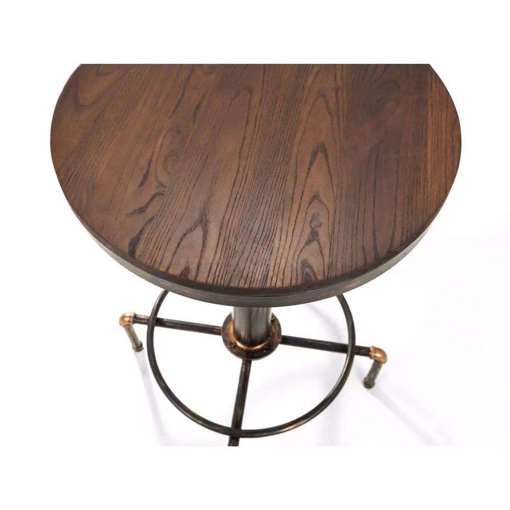 Cheshire Premium Rockford Industrial Pipework Bar Table, Brown and Multicolour, Height: 66 cm – 3