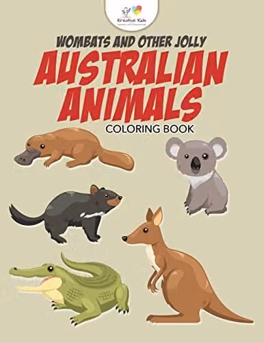 Kreative Kids Wombats and Other Jolly Australian Animals Colouring Book for Children, Multicolour