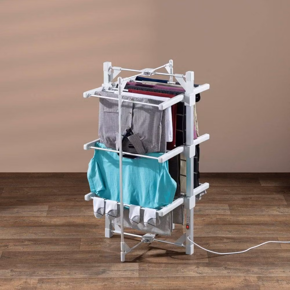 Daewoo 3-Tier Heated Airer with Cover, 300W, 30kg Capacity, Grey – 2