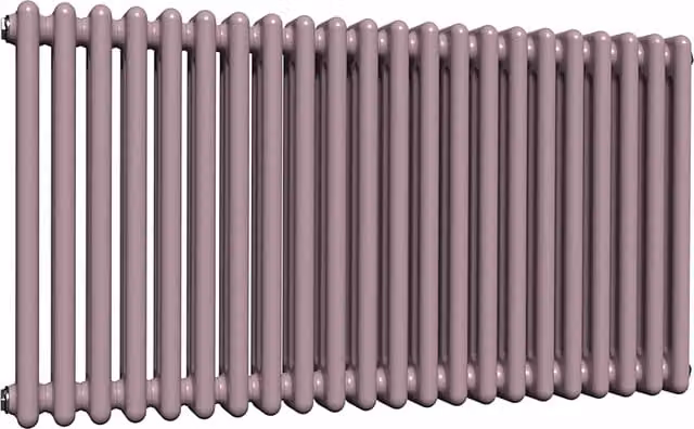 Lux Heat Horizontal 3 Column Radiator in Lavender Mist, W: 60 cm, H: 101 cm